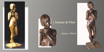 Sculpture Beatrice Pothin Gallard 1 Joueuse De Flute