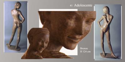 Sculpture Beatrice Pothin Gallard 41 Adolescente