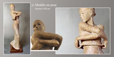Sculpture Beatrice Pothin Gallard 63 Modele En Pose