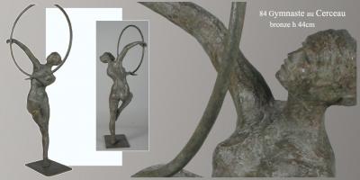Sculpture Beatrice Pothin Gallard 84 Gymnaste Au Cerceau