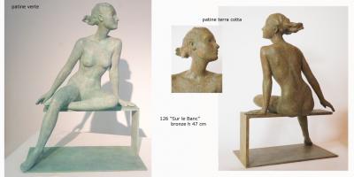 Sculpture Beatrice Pothin Gallard 126 Sur Le Banc 2