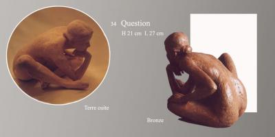 Sculpture Beatrice Pothin Gallard 34 La Question