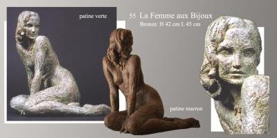Sculpture Beatrice Pothin Gallard 55 La Femme Aux Bijoux