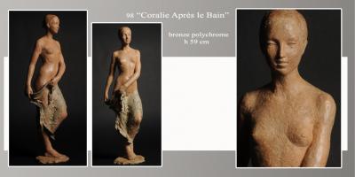 Sculpture Beatrice Pothin Gallard 98 Coralie Apres Le Bain