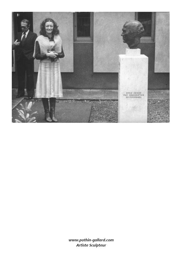 Inauguration d'un Buste par Béatrice POTHIN-GALLARD en Juin 1976