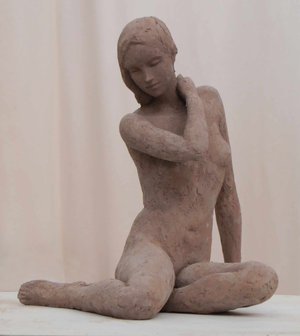Sculpture - Samantha assise face