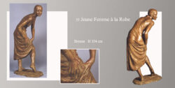 sculpture beatrice pothin gallard 35 jeune femme a la robe